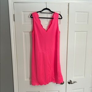 Lilly Pulitzer Vibrant Pink Scalloped Mini Dress